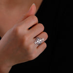 Filigree Ring Stainless Steel Gold Color Elegant Finger Rings Women Bohemian Jewelry Wedding Band Gift Wholesale