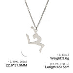 Rhythmic Gymnastics Necklace Women Trend 2025 Gymnast Stainless Steel Jewelry BFF Dancer Girl Sport Accessories Mother Day Gift