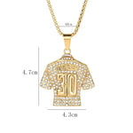 Discover the perfect accessory for soccer enthusiasts with the Lionel Messi Letter 10 Jersey Pendant Chain Necklace. This necklace is designed for men and boys who are passionate about football, making it an ideal gift for soccer fans. Show your support for Messi and add a stylish touch to your outfit with this football-themed jewelry accessory.