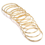 12 pcs Punk Curb Cuban Chain Bracelets Set for Women Miami Boho Thick Gold Color Charm Bracelets Bangles Fashion Jewelry