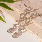 Women's Fashion Number 2025 Earrings Sparkling Rhinestone Drop Earrings Happy New Year Earrings for Party Banquet Ear Jewelry
