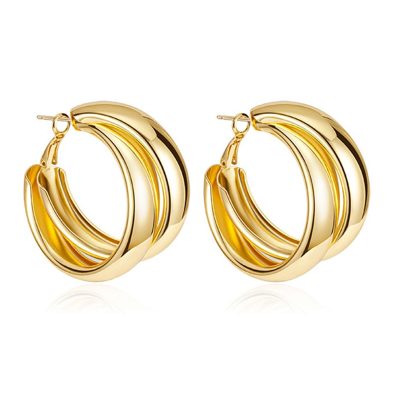 Golden Big Hoop Earrings