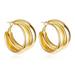 Golden Big Hoop Earrings