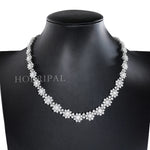 This elegant sunflower wedding chain for women is a luxurious and exquisite piece of jewelry. Made with a 34.96-38.96CT DVVS1 full moissanite necklace, it exudes a sense of opulence and sophistication. Crafted with S925 silver, this necklace is of high quality and perfect for any special occasion. Available at wholesale prices, it is a great option for those looking for a stunning and affordable piece of jewelry.