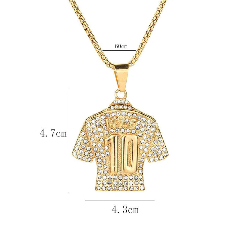 Discover the perfect accessory for soccer enthusiasts with the Lionel Messi Letter 10 Jersey Pendant Chain Necklace. This necklace is designed for men and boys who are passionate about football, making it an ideal gift for soccer fans. Show your support for Messi and add a stylish touch to your outfit with this football-themed jewelry accessory.