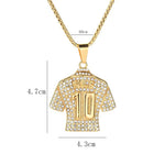 Discover the perfect accessory for soccer enthusiasts with the Lionel Messi Letter 10 Jersey Pendant Chain Necklace. This necklace is designed for men and boys who are passionate about football, making it an ideal gift for soccer fans. Show your support for Messi and add a stylish touch to your outfit with this football-themed jewelry accessory.