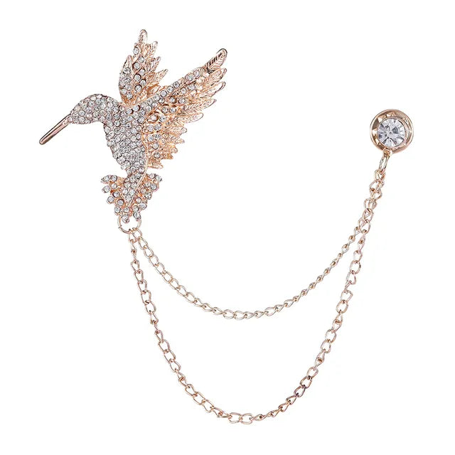 This exquisite vintage brooch set features a pair of fashion tree leaf pins, suitable for both women and men. The delicate design showcases a retro animal flower brooch, with elk wings, perfect for embellishing jean shirts and suits.