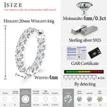 Classic Clip Earrings For Women S925 Sterling Silver  Moissanite Earring Fine Jewelry