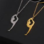 Rhythmic Gymnastics Necklace Women Trend 2025 Gymnast Stainless Steel Jewelry BFF Dancer Girl Sport Accessories Mother Day Gift