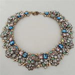 2025 New Fashion Crystal Rhinestones Large Collar Choker Necklace Earrings Women Jewelry Sets Indian Statement Wedding Necklace