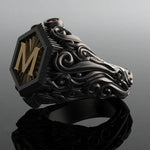 Classic Retro Black Ring