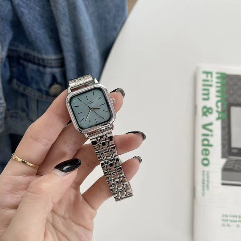 Minimalist Square Steel Mesh Watch