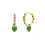  Gold Filled Hoop Drop Earrings Set for Women Ear Cuff Blue Zircon Enamel Dangle Earrings 2023 Fashion Jewelry Wholesale