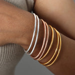 Simple Round Aperture Women's Stainless Steel Bracelet Girlfriend Gift Italian Bracelet Accessories Girl Gift Hot Sale