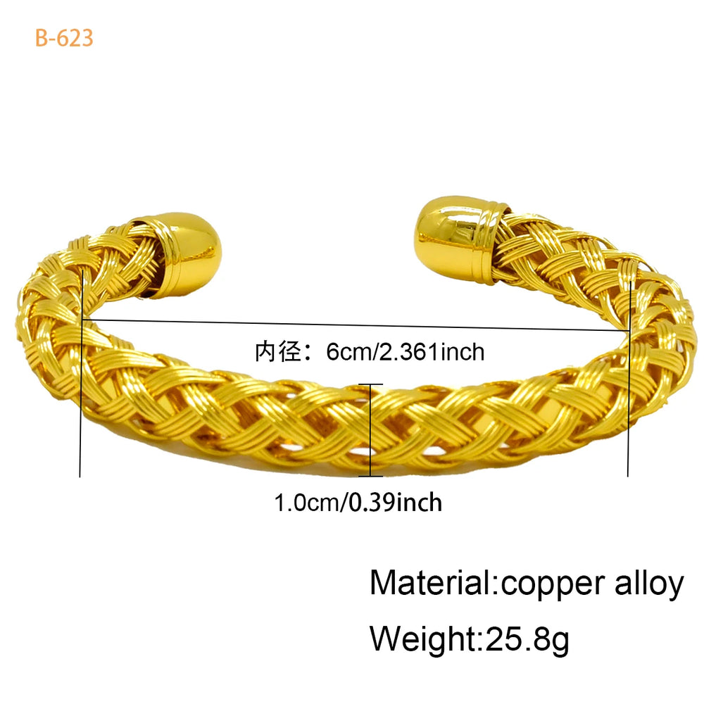 Luxury Dubai Gold Color Bangles For Women Arabic Charm Bracelet Cuff Bangles Nigerian Wedding Jewelry Party Gifts