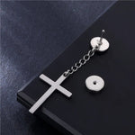 Hip Hop Goth Bangtan Boys Stud Earrings Fashion Leaf Cross Stainless Steel Pendant Earrings Jewelry for Men Women Jewelry