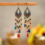 Ethnic Fringed Tassel Earrings