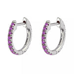  Gold Filled Hoop Drop Earrings Set for Women Ear Cuff Blue Zircon Enamel Dangle Earrings 2023 Fashion Jewelry Wholesale