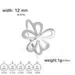 Flower Ring Stainless Steel Gold Color Finger Rings Women Girls Aesthetic Bohemian Jewelry Birthday Gift Wholesale
