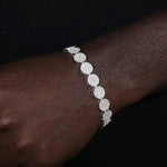 Unisex Full VVS1 Moissanite Round Bracelet 925 Silver Luxury For Women Bracelet Fine Jewelry