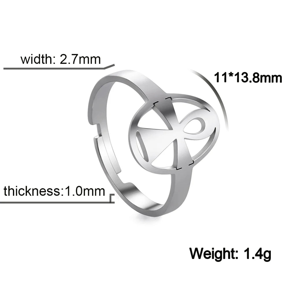 2025 Trend Cross Ring Gold Color Open Finger Rings for Women Christian Jesus Stainless Steel Jewelry Friends Gifts New