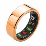 The smart ring is a Bluetooth-enabled fitness tracker that monitors heart rate, blood oxygen levels, and sleep patterns, providing comprehensive health monitoring in a compact and convenient design.