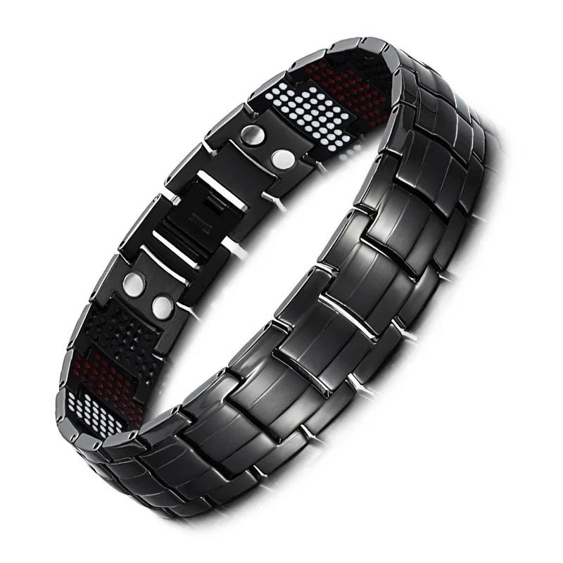 The latest trend in men's accessories with our popular fashion drop shipping bracelets and bangles. These charm Germanium magnetic power health titanium bracelets are set to be a hit in 2023.