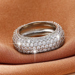 New Luxury Elegant Fashion Trend Zircon Ring for Women Wedding Engagement Bride Temperament Personality Niche Design Jewelry