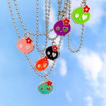 Multicolor Skull Head Pendant Necklace