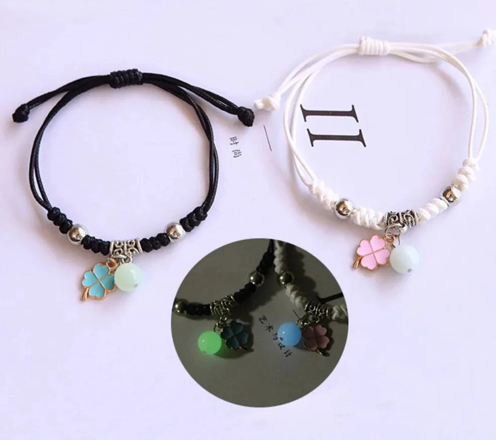 This set includes bracelets with luminous cat, star, moon, and cross charms. The bracelets are adjustable and made of woven rope, perfect for friendship bracelets. It is a great summer gift for both women and men.