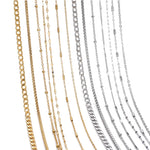 No Fade 2 Meters Stainless Steel Chains Gold Color Lips Beads Beaded Chain for Jewelry Making DIY Necklace Bracelet Accessories