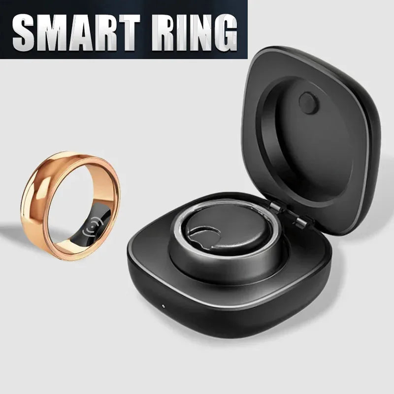 2024 For iPhone 7 8 Plus Smart Ring Men Women Heart Rate Blood Oxygen Monitor IP68 & 5ATM Waterproof Smartring Multi-sport Mode
