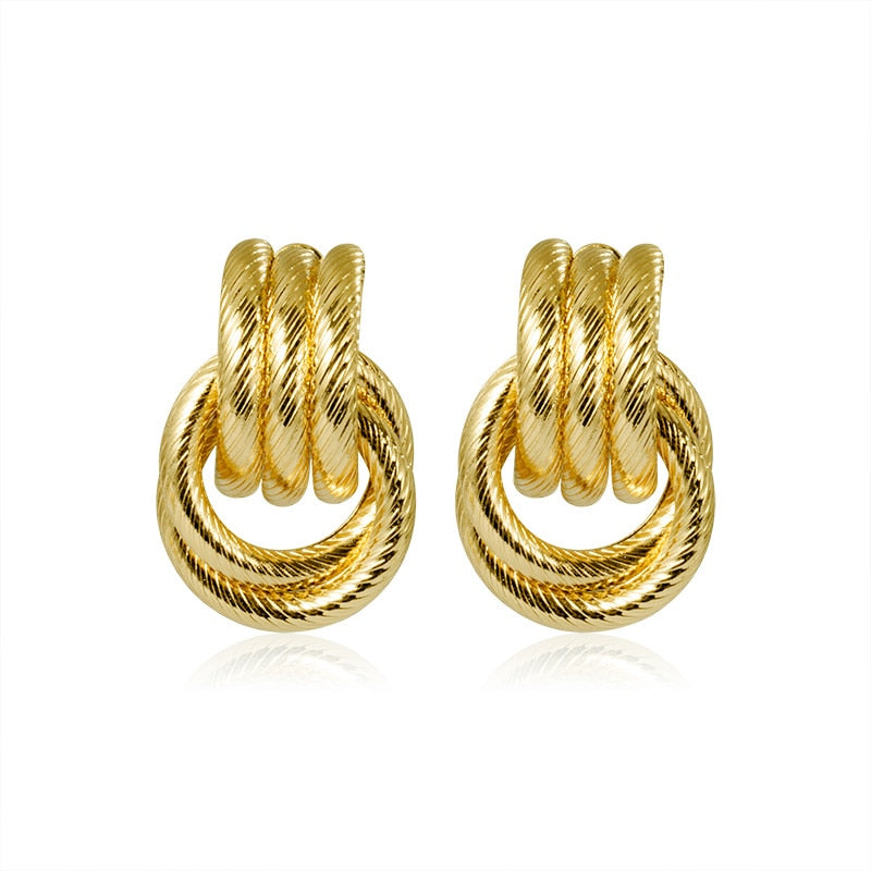 Golden Big Hoop Earrings