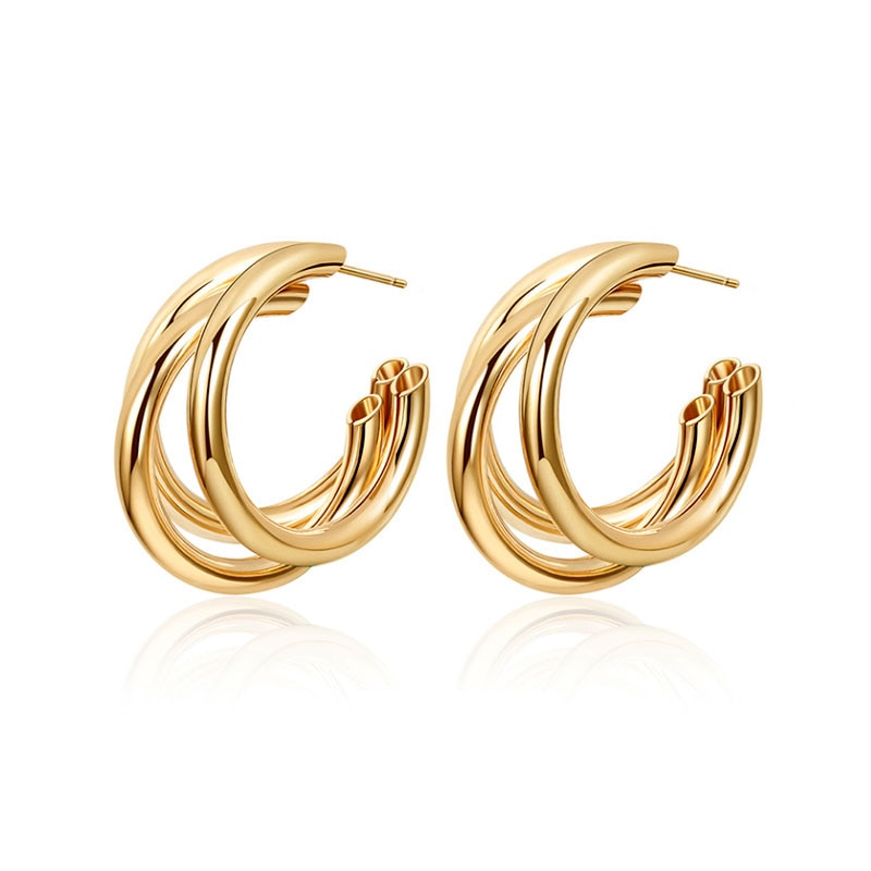 Golden Big Hoop Earrings