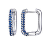 Gold Filled Hoop Drop Earrings Set for Women Ear Cuff Blue Zircon Enamel Dangle Earrings 2023 Fashion Jewelry Wholesale