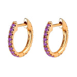  Gold Filled Hoop Drop Earrings Set for Women Ear Cuff Blue Zircon Enamel Dangle Earrings 2023 Fashion Jewelry Wholesale