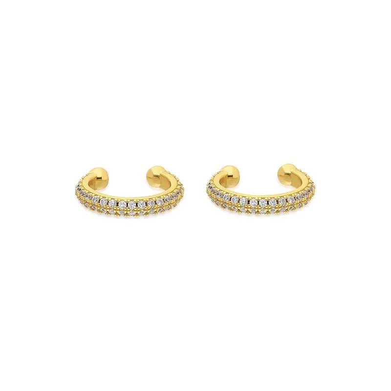  Gold Filled Hoop Drop Earrings Set for Women Ear Cuff Blue Zircon Enamel Dangle Earrings 2023 Fashion Jewelry Wholesale