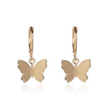 New Fashion White Square Rhinestone Zircon Double Pendant Gold Color Earrings for Women Unique Design Girls Trend Jewelry Gift