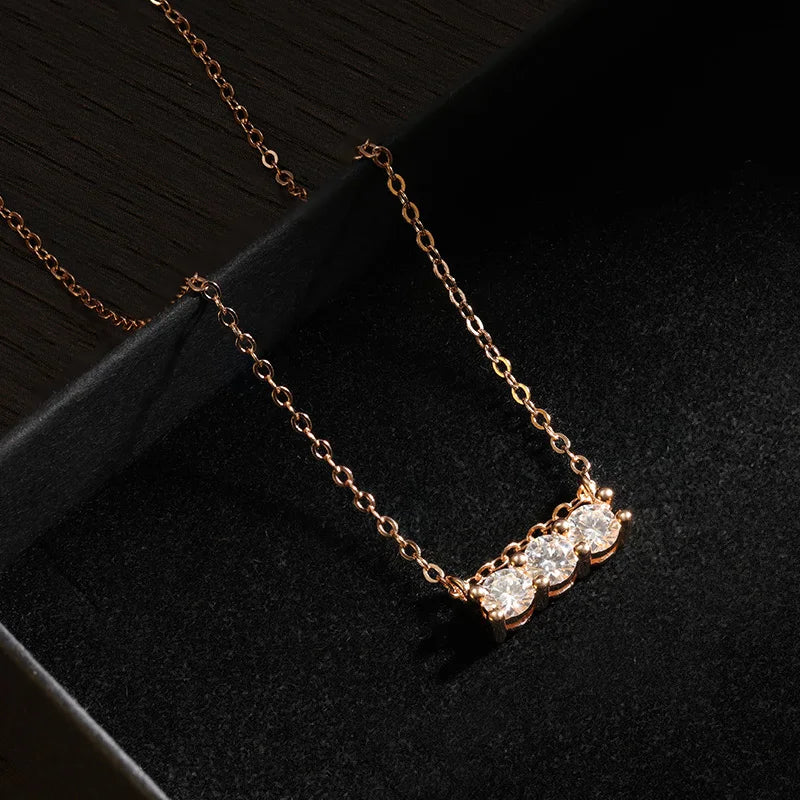 Discover our exquisite collection of GRA certified VVS1 Moissanite pendant necklaces, specially designed for women. Crafted with precision, these necklaces are made from 925 sterling silver and adorned with a beautiful rose gold finish. Perfect for weddings or any special occasion, our fine jewelry pieces are sure to make a lasting impression.