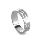 2025 Trend Cross Ring Gold Color Open Finger Rings for Women Christian Jesus Stainless Steel Jewelry Friends Gifts New