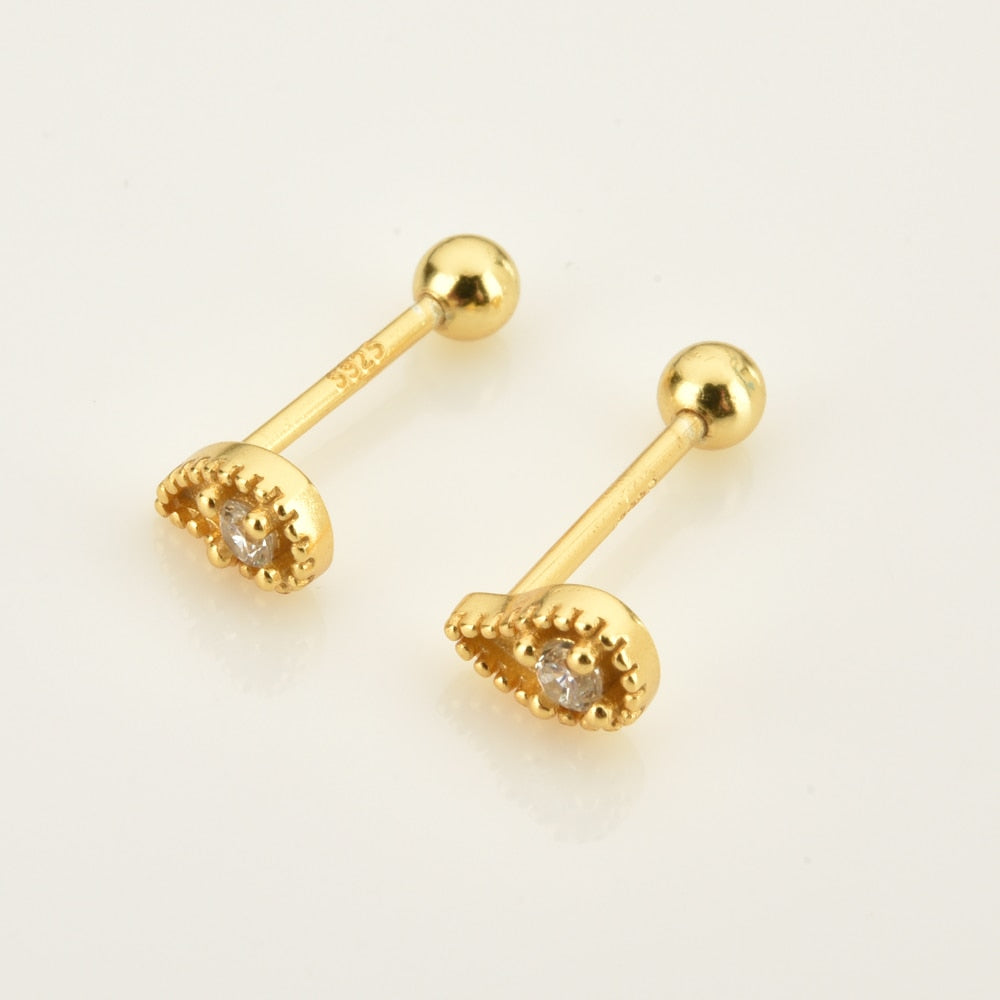 925 Sterling Silver Droplets Stud Earrings