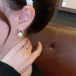 2025 New Inlaid Rhinestone Pearl Stud Earrings Women Personality Fashion Unique Design Earrings Wedding Jewelry Birthday Gift
