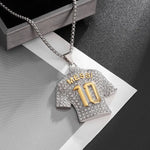 Discover the perfect accessory for soccer enthusiasts with the Lionel Messi Letter 10 Jersey Pendant Chain Necklace. This necklace is designed for men and boys who are passionate about football, making it an ideal gift for soccer fans. Show your support for Messi and add a stylish touch to your outfit with this football-themed jewelry accessory.