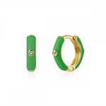 Gold Filled Hoop Drop Earrings Set for Women Ear Cuff Blue Zircon Enamel Dangle Earrings 2023 Fashion Jewelry Wholesale
