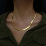 New in Gold 18 k 18/20/22/24 Inch 4MM Blade Men Women's Chain Necklace Luxury Designer Jewelry Jewellery