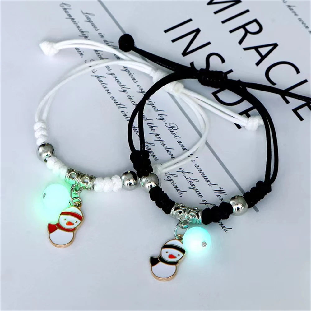 This set includes bracelets with luminous cat, star, moon, and cross charms. The bracelets are adjustable and made of woven rope, perfect for friendship bracelets. It is a great summer gift for both women and men.