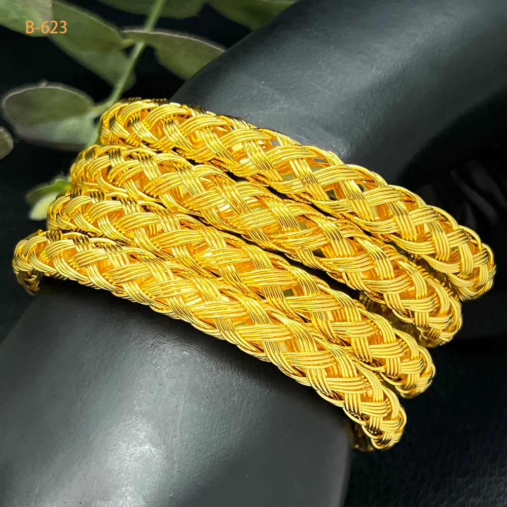 Luxury Dubai Gold Color Bangles For Women Arabic Charm Bracelet Cuff Bangles Nigerian Wedding Jewelry Party Gifts