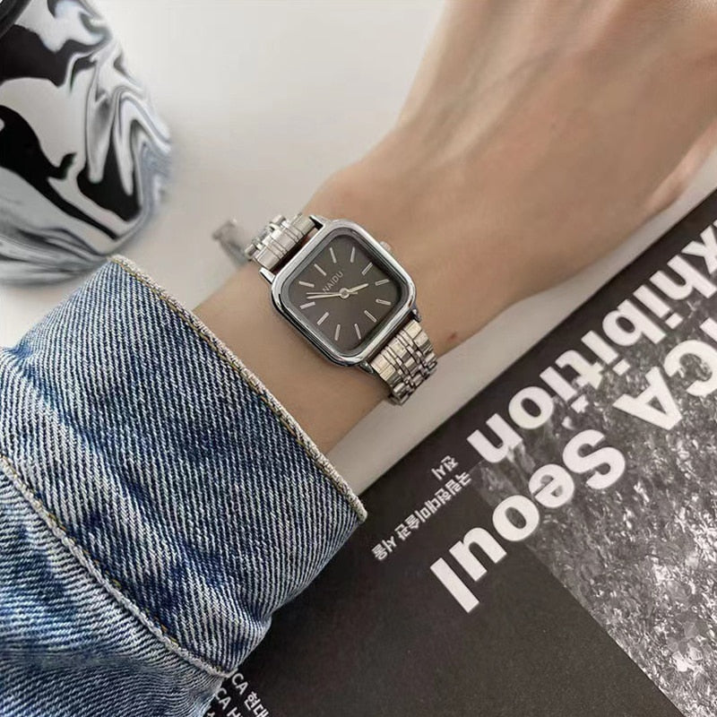 Minimalist Square Steel Mesh Watch