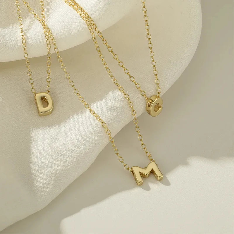 A-Z 26 Letters Necklace 925 Sterling Silver Necklace For Women 2022 Gold 18k Jewelry Chain Choker Necklace Collares Gifts