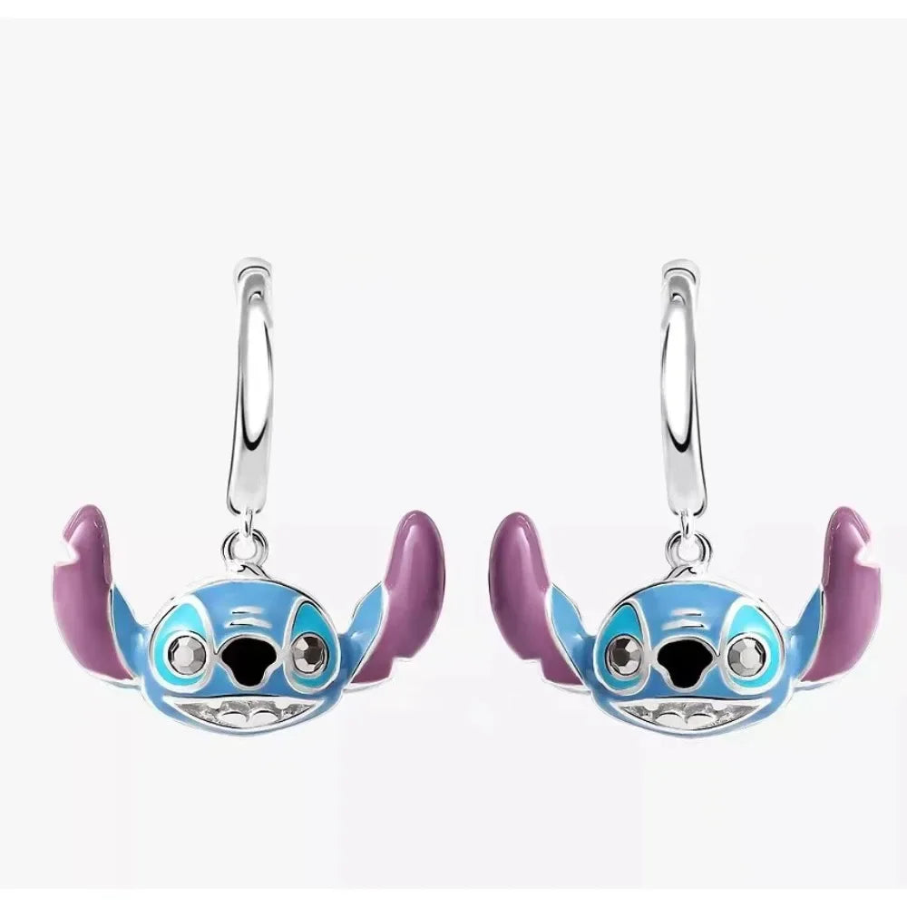 Lilo & Stitch Disney Cute Necklaces Earrings for Girls Women Anime Jewelry Accessor Pendant Stud Earring Kids Birthday Xmas Gift